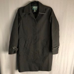 Lauren by Ralph Lauren Black Trenchcoat - Sz 12P